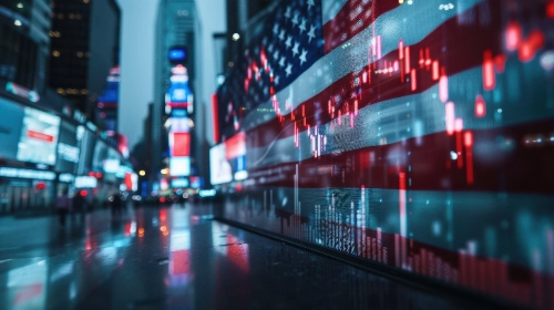Sesiones del mercado Forex: ciudad financiera global con gráficos bursátiles