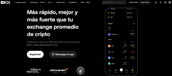 OKX reseña: exchange de criptomonedas con Wallet Web3 e integración TradingView
